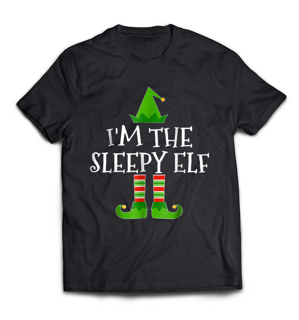 “I’m The Sleepy Elf Matching Family Group Christmas T-Shirt” – A Fun and Cozy Holiday Tee